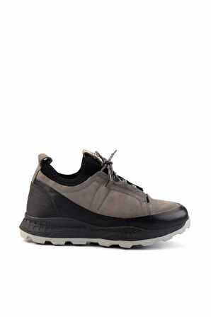Siyah Gri Leather Erkek Bot & Bootie E02398020103