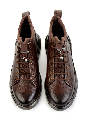 Kahve Hakiki Deri Erkek Bot & Bootie E02401080940