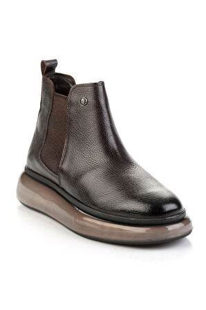 Kahve Hakiki Deri Erkek Bot & Bootie E02401080540