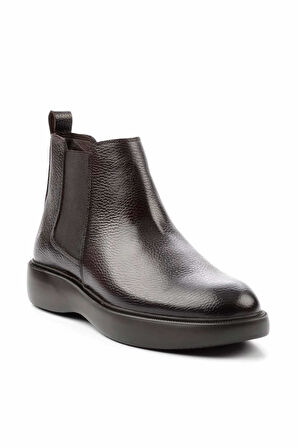 Kahve Hakiki Deri Erkek Bot & Bootie E02401020640