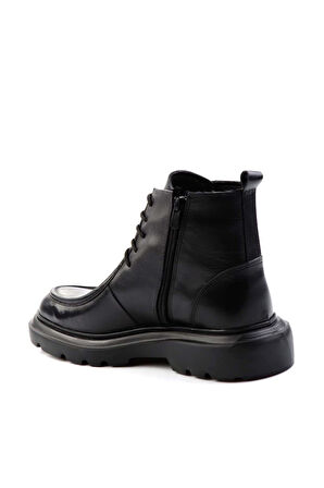 Siyah Leather Erkek Bot & Bootie E02401702143