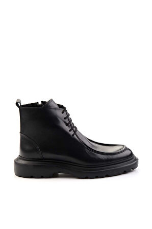 Siyah Leather Erkek Bot & Bootie E02401702143