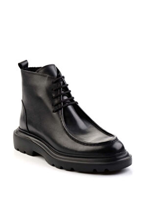 Siyah Leather Erkek Bot & Bootie E02401702143