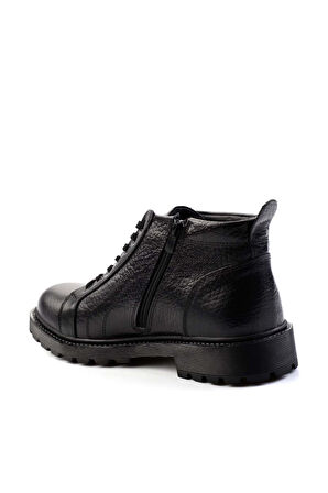 Siyah Hakiki Deri Erkek Bot & Bootie E02439700703