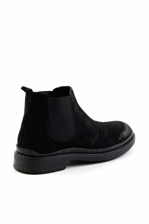 Siyah Süet Hakiki Deri Erkek Bot & Bootie E02442055002