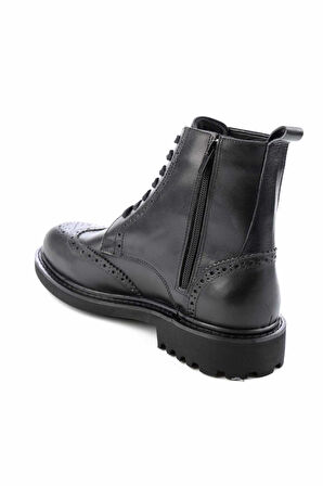 Siyah Hakiki Deri Erkek Bot & Bootie E02549172603