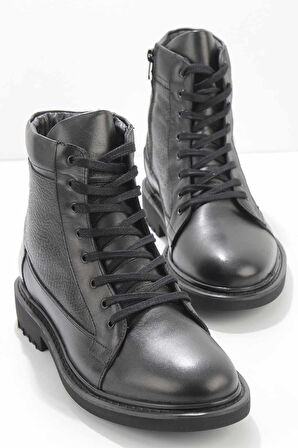 Siyah Leather Erkek Bot & Bootie E02549517203