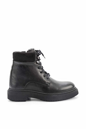 Siyah Leather Erkek Bot & Bootie E02549519403