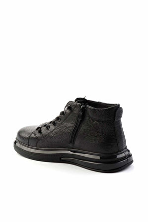 Siyah Hakiki Deri Erkek Bot & Bootie E02556015240