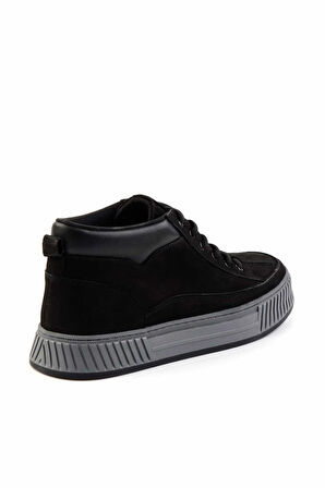 Siyah Nubuk Hakiki Deri Erkek Bot & Bootie E02556105201