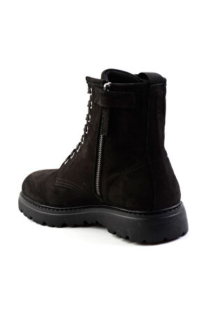 Siyah Hakiki Deri Erkek Bot & Bootie E02589490401