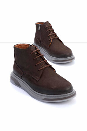 Kahve Hakiki Deri Erkek Bot & Bootie E02585500501
