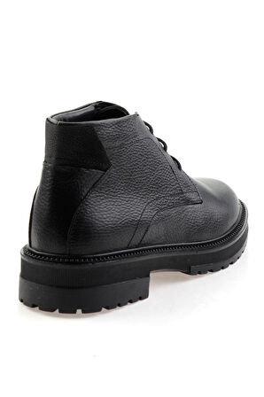 Siyah Hakiki Deri Erkek Bot & Bootie E02594401540