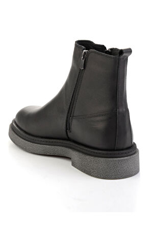 Siyah Hakiki Deri Erkek Bot & Bootie E02597000703
