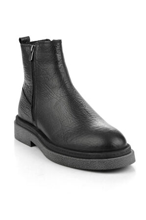 Siyah Hakiki Deri Erkek Bot & Bootie E02597000710