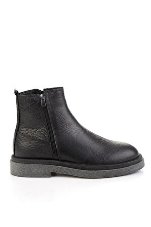 Siyah Hakiki Deri Erkek Bot & Bootie E02597000710