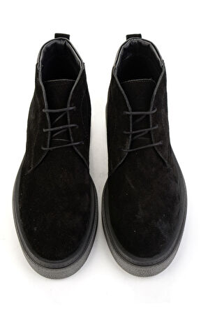 Siyah Hakiki Deri Erkek Bot & Bootie E02597000902