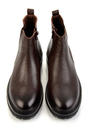 Kahve Hakiki Deri Erkek Bot & Bootie E02594401240