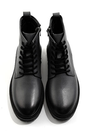 Gri Hakiki Deri Erkek Bot & Bootie E02594401340