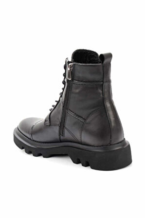 Siyah Hakiki Deri Erkek Bot & Bootie E02604630303