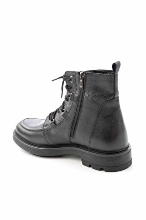 Siyah Hakiki Deri Erkek Bot & Bootie E02611600303