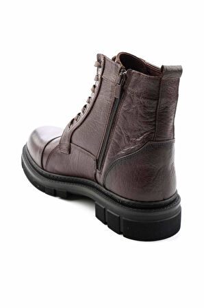 Kahve Hakiki Deri Erkek Bot & Bootie E02629241203