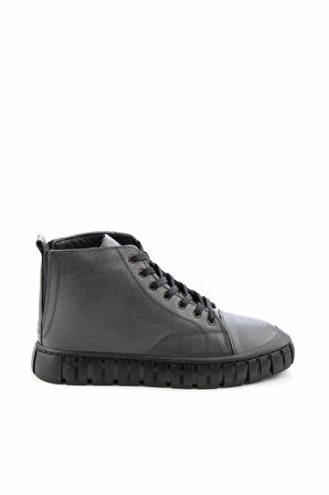 Gri Hakiki Deri Erkek Bot & Bootie E02629012803