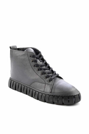 Gri Hakiki Deri Erkek Bot & Bootie E02629012803