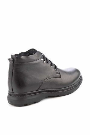 Siyah Hakiki Deri Erkek Bot & Bootie E02629203003