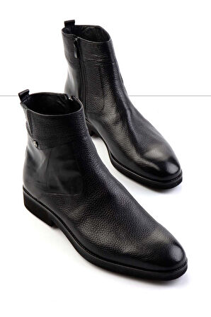 Siyah Leather Erkek Bot & Bootie E02630227445