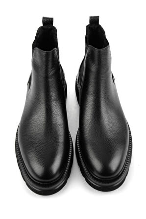 Siyah Hakiki Deri Erkek Bot & Bootie E02648612440