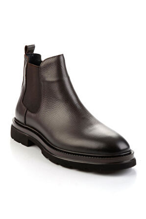 Kahve Hakiki Deri Erkek Bot & Bootie E02648612440
