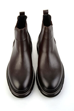 Kahve Hakiki Deri Erkek Bot & Bootie E02648612440