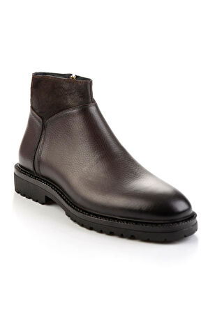 Kahve Hakiki Deri Erkek Bot & Bootie E02648614440