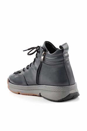 Gri Hakiki Deri Erkek Bot & Bootie E02728014703