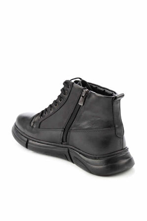 Siyah Hakiki Deri Erkek Bot & Bootie E02728383403
