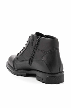 Siyah Hakiki Deri Erkek Bot & Bootie E02733050603