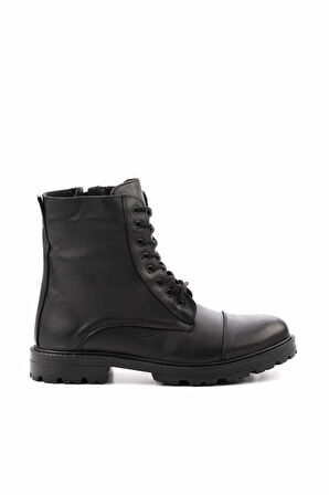 Siyah Hakiki Deri Erkek Bot & Bootie E02733083503