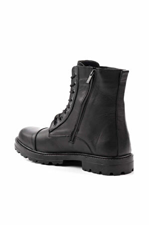 Siyah Hakiki Deri Erkek Bot & Bootie E02733083503