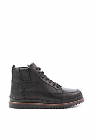 Siyah Leather Erkek Bot & Bootie E02733091103