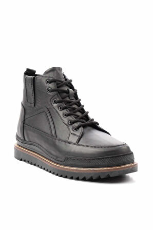 Siyah Leather Erkek Bot & Bootie E02733091103