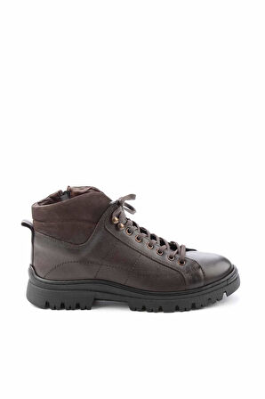 Kahve Hakiki Deri Erkek Bot & Bootie E02759605503
