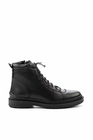 Siyah Hakiki Deri Erkek Bot & Bootie E02759601403