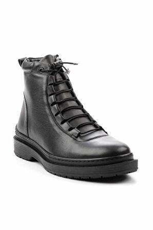 Siyah Hakiki Deri Erkek Bot & Bootie E02759601403