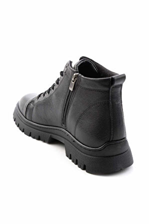 Siyah Hakiki Deri Erkek Bot & Bootie E02759605203