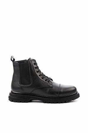 Siyah Hakiki Deri Erkek Bot & Bootie E02759974103