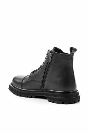 Siyah Hakiki Deri Erkek Bot & Bootie E02759974103