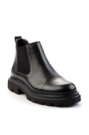 Siyah Leather Erkek Bot & Bootie E02757665240