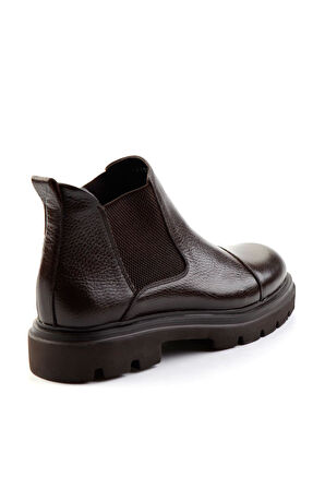 Kahve Hakiki Deri Erkek Bot & Bootie E02757665240