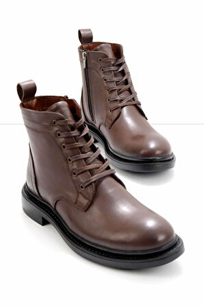 Kahve Hakiki Deri Erkek Bot & Bootie E02795071603